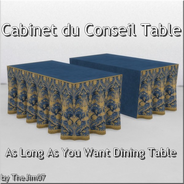  Mod The Sims: Cabinet du Conseil Dining Table by TheJim07