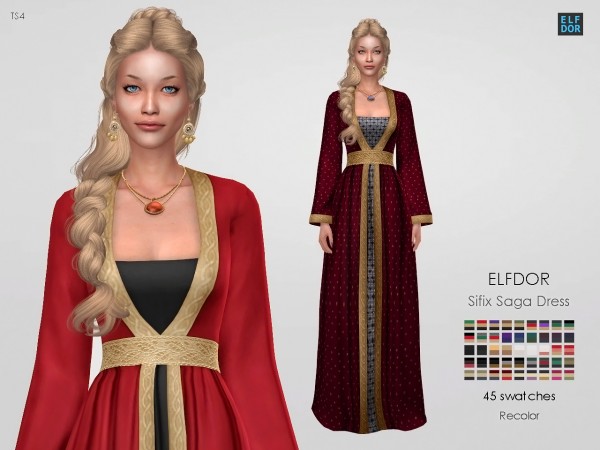  Elfdor: Sifix`s Saga Dress Recolored