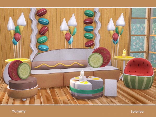  The Sims Resource: Yummy Furniture by soloriya