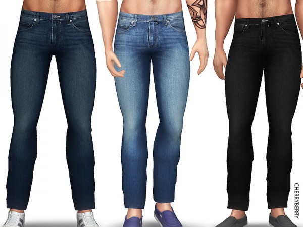  The Sims Resource: Regular Fit Mens Jeans by CherryBerrySim