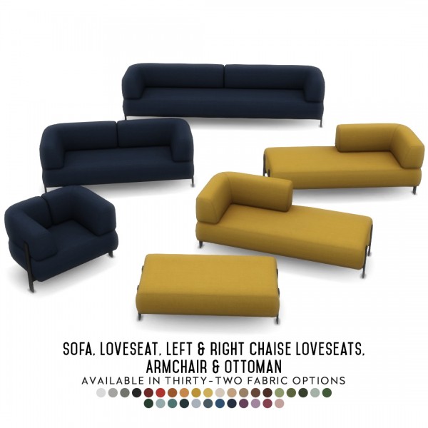  Simsational designs: Moku Seating Suite   Modern Sofas in 6 New Designs