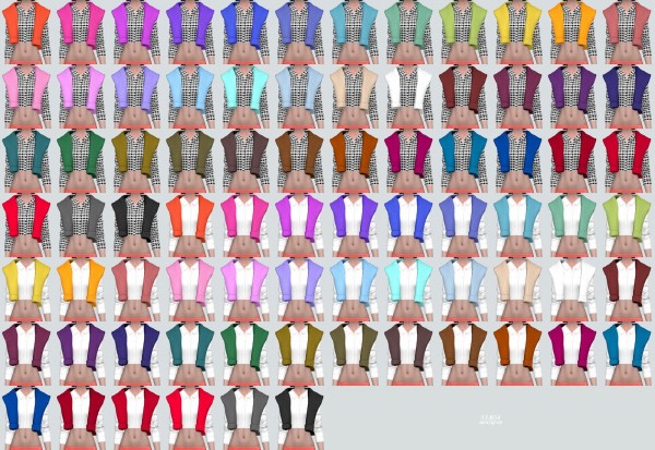  SIMS4 Marigold: Shoulder Sweater With Shirts
