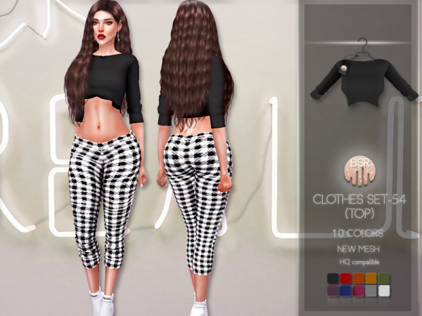  The Sims Resource: Clothes SET 54 Top BD211 by busra tr