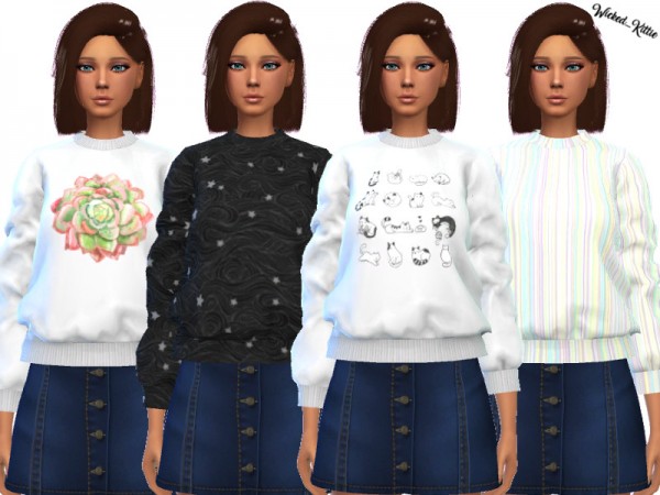  The Sims Resource: Zoey Sweatshirt by Wicked Kittie