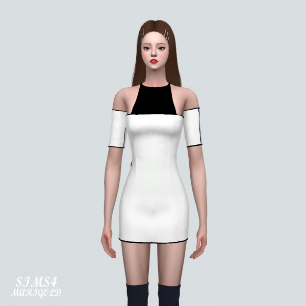  SIMS4 Marigold: TT Off Shoulder Mini Dress
