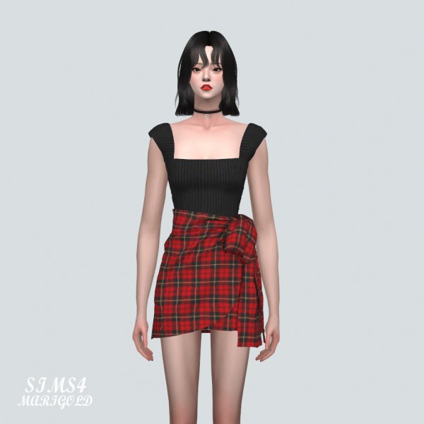  SIMS4 Marigold: S Tied Mini Skirt