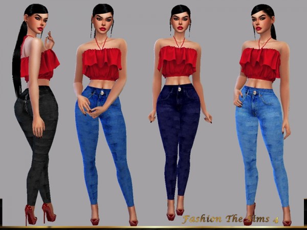  The Sims Resource: Mary Jeans by LYLLYAN