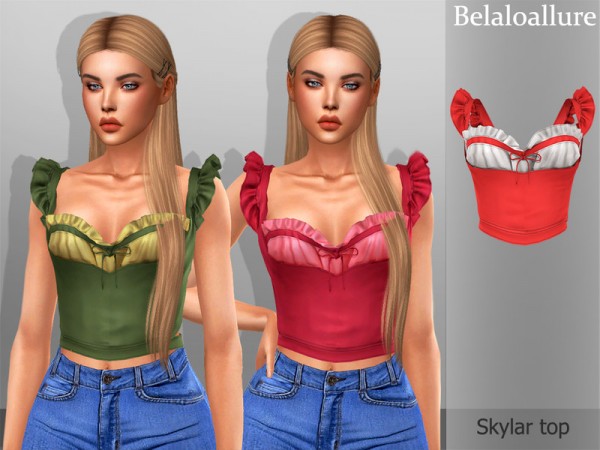  The Sims Resource: Belaloallure Skylar top by belal1997