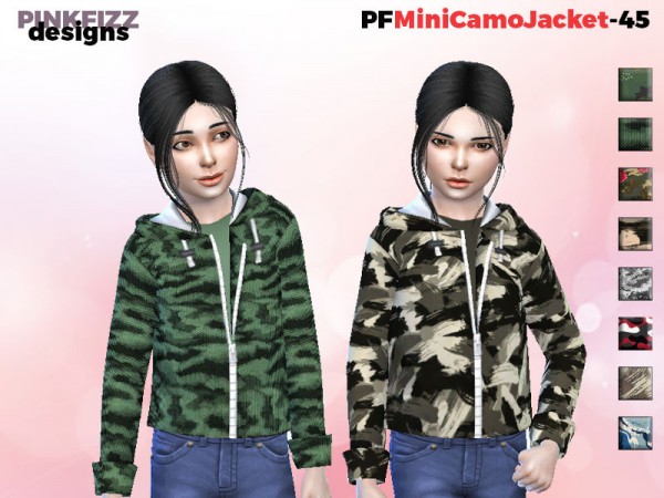  The Sims Resource: MiniCamoJacket by Pinkfizzzzz