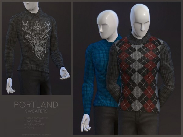 The Sims Resource: Portland sweaters by sugar owl • Sims 4 Downloads