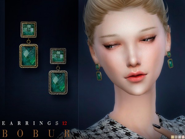  The Sims Resource: Earrings 12 by Bobur