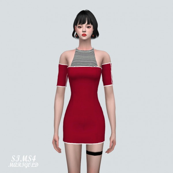  SIMS4 Marigold: TT Off Shoulder Mini Dress