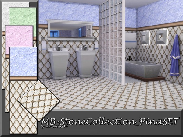  The Sims Resource: Stone Collection Pina walls by matomibotaki