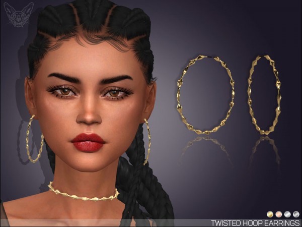  Giulietta Sims: Twisted Hoop Earrings