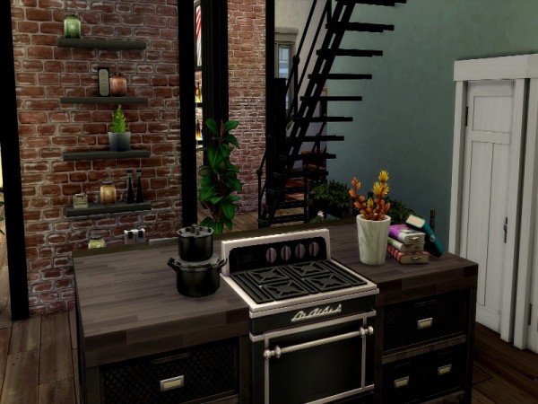  The Sims Resource: Industrial apartment by GenkaiHaretsu