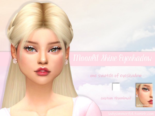  The Sims Resource: Moonlit Shine Eyeshadow by LadySimmer94