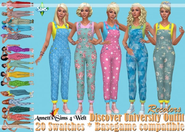  Annett`s Sims 4 Welt: Discover University Outfit   Recolors