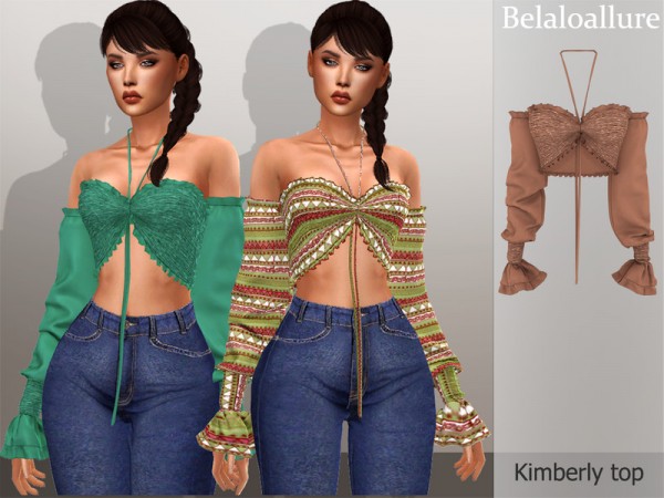  The Sims Resource: Belaloallure Kimberly top by belal1997