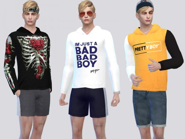  The Sims Resource: Longsleeve Shirt with Hoodie by McLayneSims