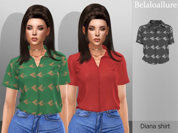  The Sims Resource: Belaloallure Diana shirt by belal1997