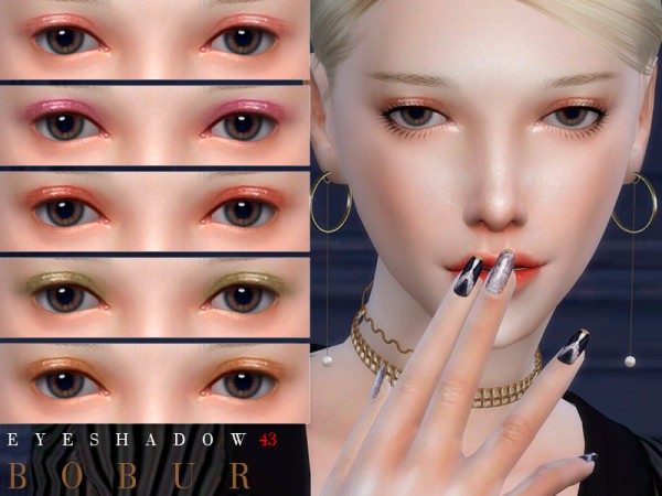  The Sims Resource: Eyeshadow 43 by Bobur