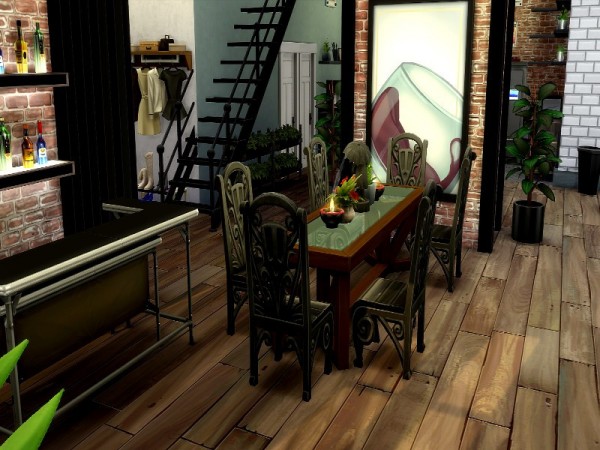  The Sims Resource: Industrial apartment by GenkaiHaretsu