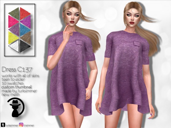  The Sims Resource: Dress C137 by turksimmer