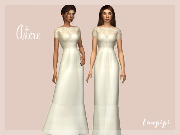  The Sims Resource: Astere Dress by Laupipi
