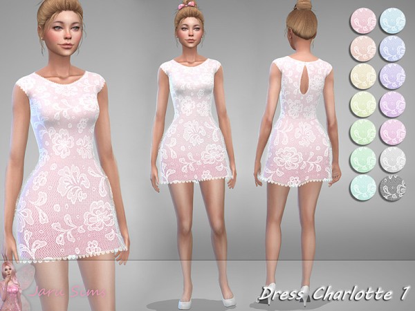  The Sims Resource: Dress Charlotte 1 by Jaru Sims