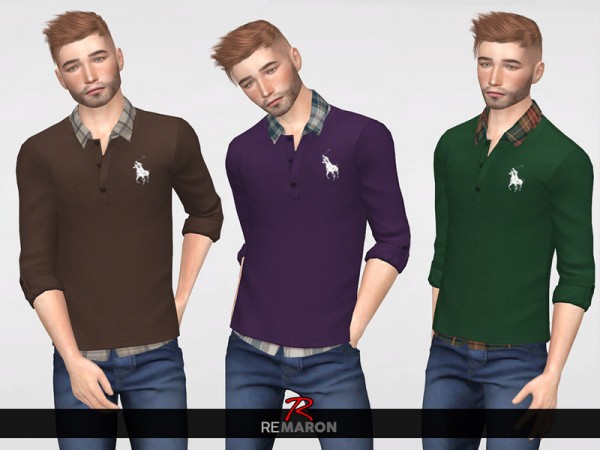  The Sims Resource: Shirt Rolled Sleeve by remaron
