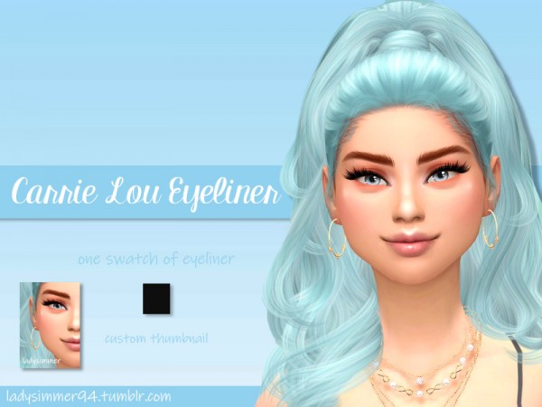  The Sims Resource: Carrie Lou Eyeliner by LadySimmer94