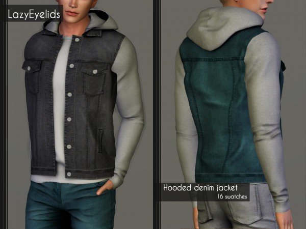  Lazyeyelids: Hooded Denim Jacket and Skinny Jeans