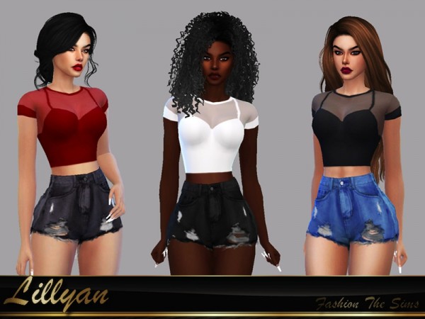  The Sims Resource: Top Suzana by LYLLYAN