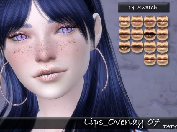  The Sims Resource: Lips Overlay 07 by Taty