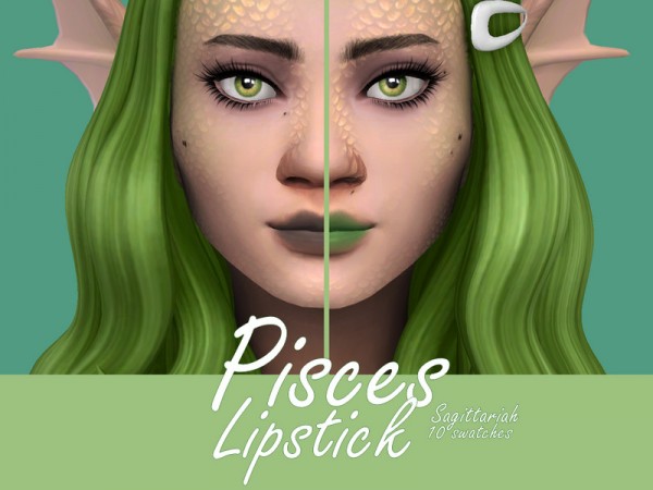  The Sims Resource: Pisces Lipstick by Sagittariah