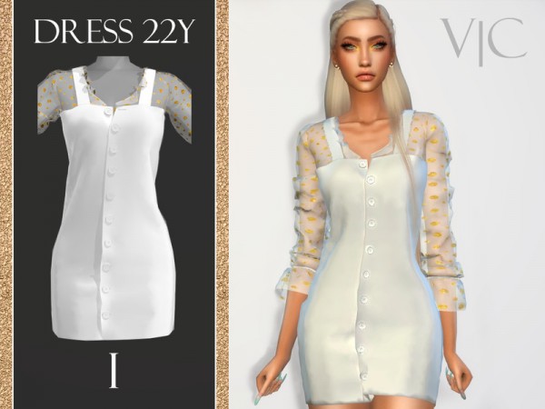  The Sims Resource: Dress 22YI by Viy Sims