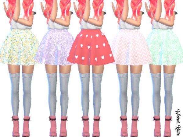  The Sims Resource: Ellie Skater Skirts by Wicked Kittie