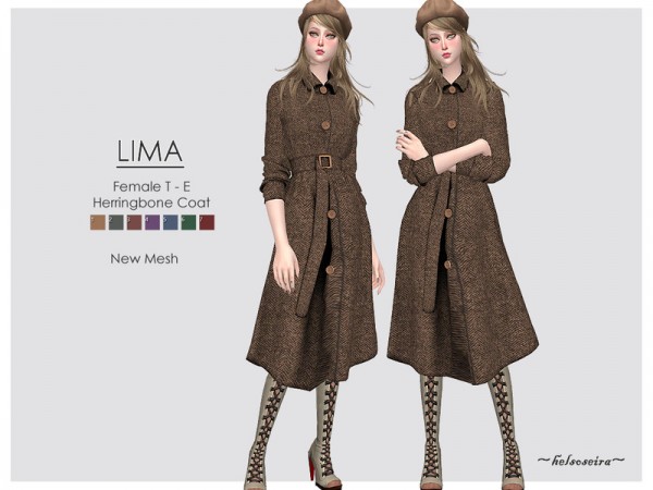  The Sims Resource: LIMA   Female Coat by Helsoseira