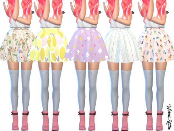  The Sims Resource: Ellie Skater Skirts by Wicked Kittie