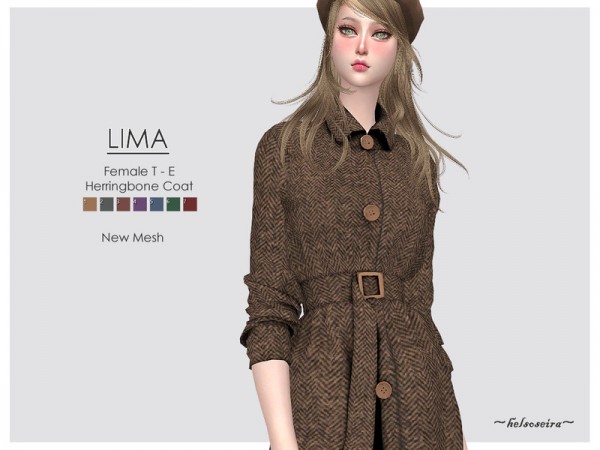  The Sims Resource: LIMA   Female Coat by Helsoseira