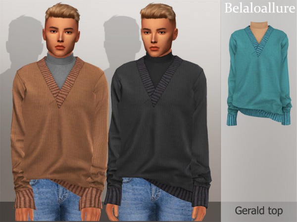  The Sims Resource: Belaloallure Gerald top by belal1997
