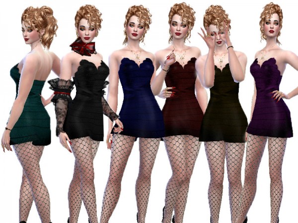  The Sims Resource: Silk formal party dress by TrudieOpp