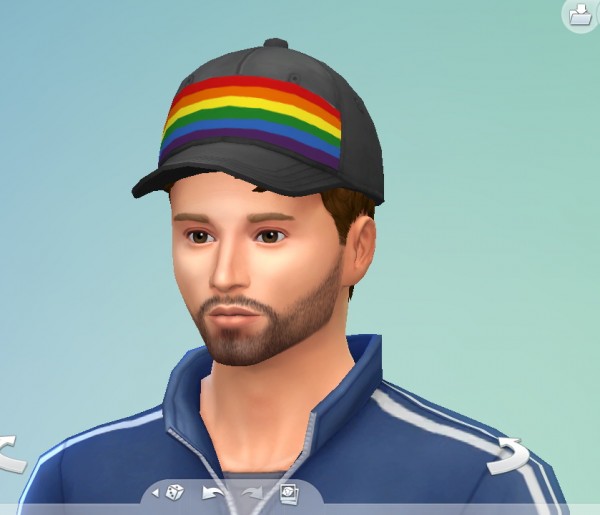  Mod The Sims: Rainbow Pride Hat by SimmerKrivna
