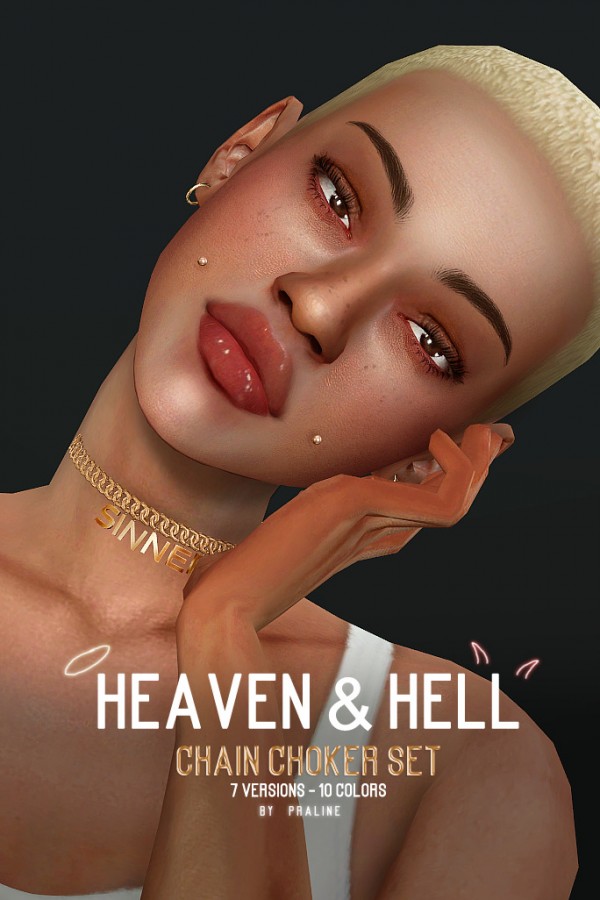  Praline Sims: Heaven and Hell Chain Choker Set