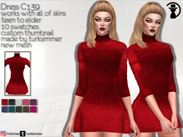 The Sims Resource: Dress C139 by turksimmer