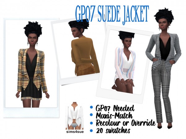  Sims 4 Sue: Suede Jacket