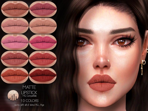  The Sims Resource: Matte Lipstick BM23 by busra tr