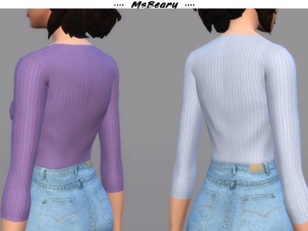  The Sims Resource: Rib Nit Button Shirt by MsBeary