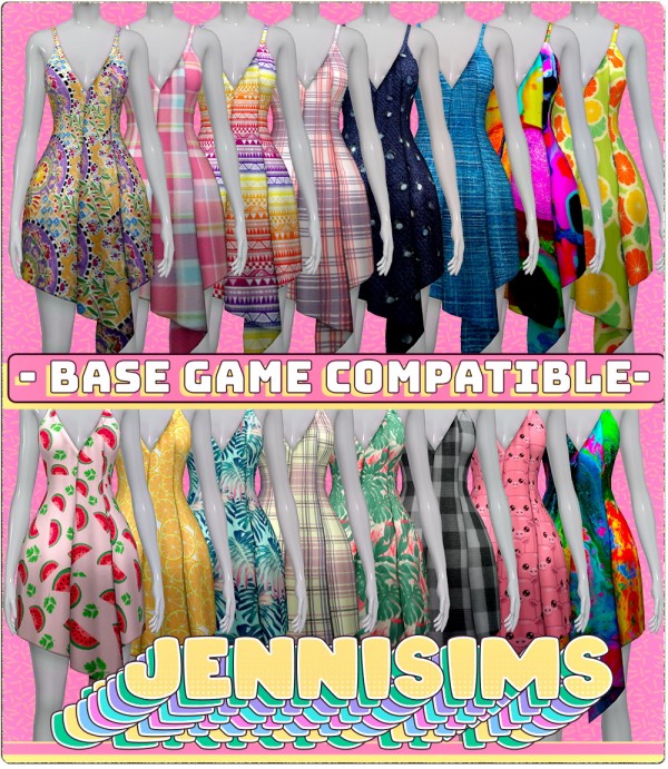  Jenni Sims: Base Game Compatible Dress