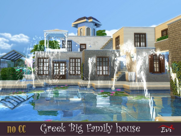  The Sims Resource: Greek Big Family Home by evi